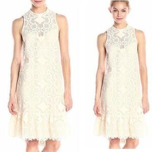 Erin Fetherston Women's Doily Lace Mara Shift Dress Ivory Cocktail dress 0
